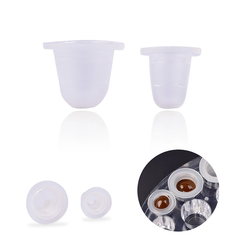 Disposable Transparent Soft Silicone Rubber Tattoo Pigment Container Microblading Ink Cups for Ink Holder