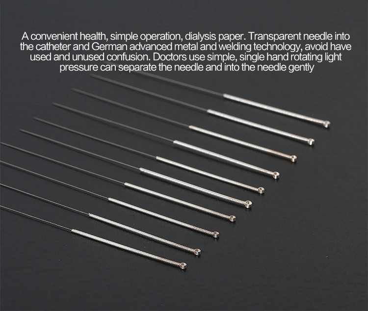 CE Approval Professional Supplier Disposable Sterile Acupuncture Needles for Medical with Silver Handle