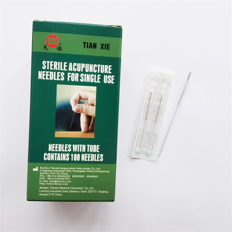 Tianxie Quality Assurance Disposable Sterile Stainless Steel Wire Handle Acupuncture Needle for Medical