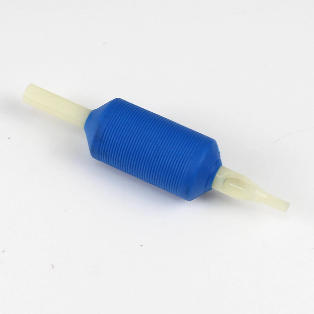 1" 25mm Disposable Blue ABS Tattoo Grips with White Tip