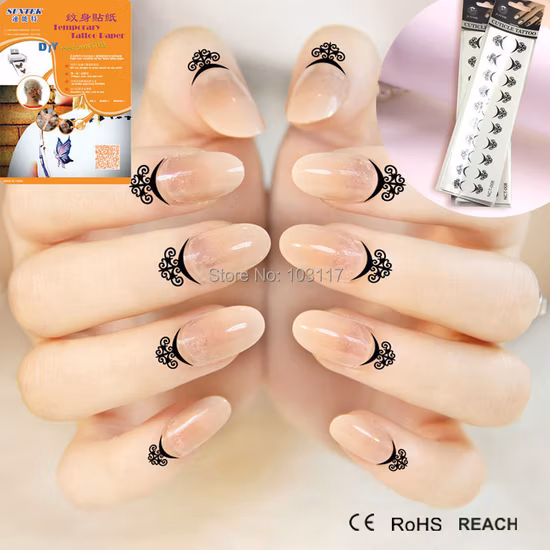 Temporäre Tattoos, Wassertransferpapier, hergestellt im Tintenstrahl-Laserdrucker