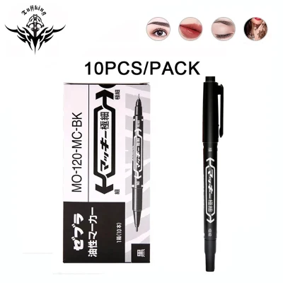 Permanent Make-Up Haut Marker Stift Schwarz Doppel Spitze Tattoo Marker Stift Körper Markierung Zubehör