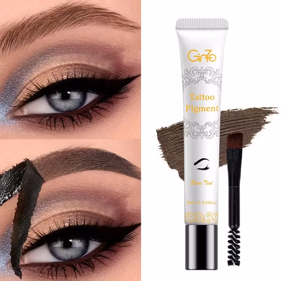 Flüssigtintenstift mit Gabel, Augenbrauen-Tätowierungsstift mit 4 Gabeln